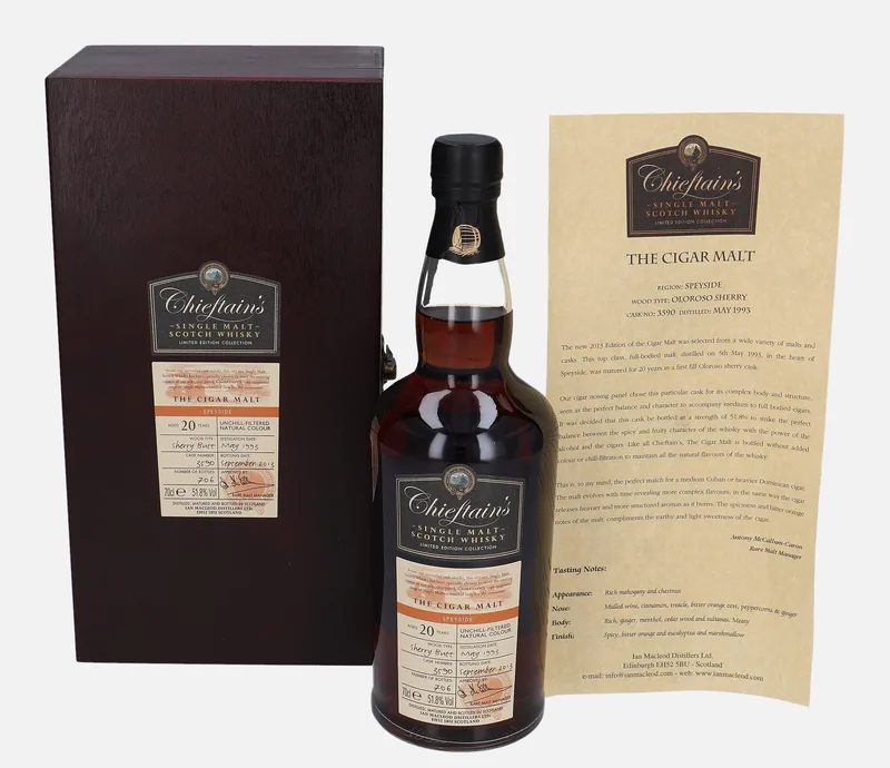 Chieftain's – The Cigar Malt 1993 20 Year Old Ian Macleod Distillers