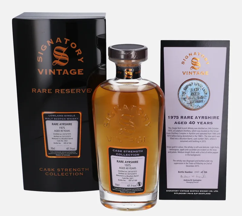 Ladyburn – 1975 40 Year Old Signatory Vintage Scotch Whisky Co. Cask Strength Collection