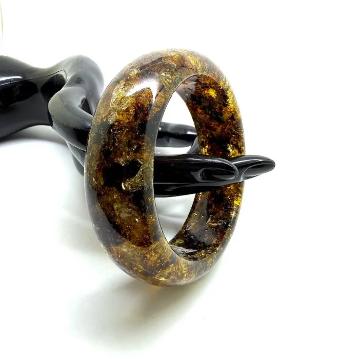 Baltic Amber Bangle Cuff Bracelet 51.1 grams - Amber - Succinite