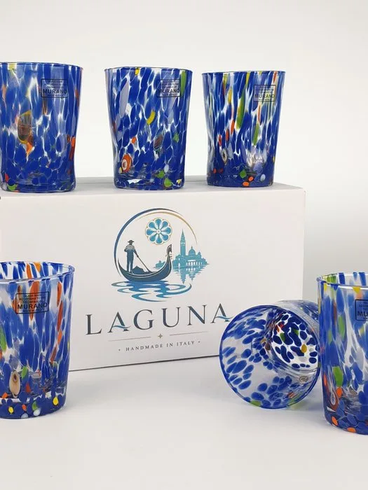 LAGUNA - Drinking service (6) - Murano glass - 6 Drops of ForNASA