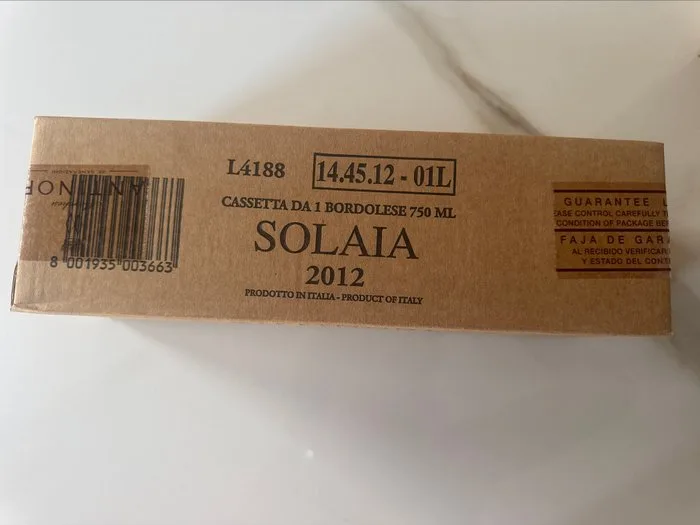 2012 Marchesi Antinori, Solaia - Tuscany IGT - 1 Bottle (0.75L)