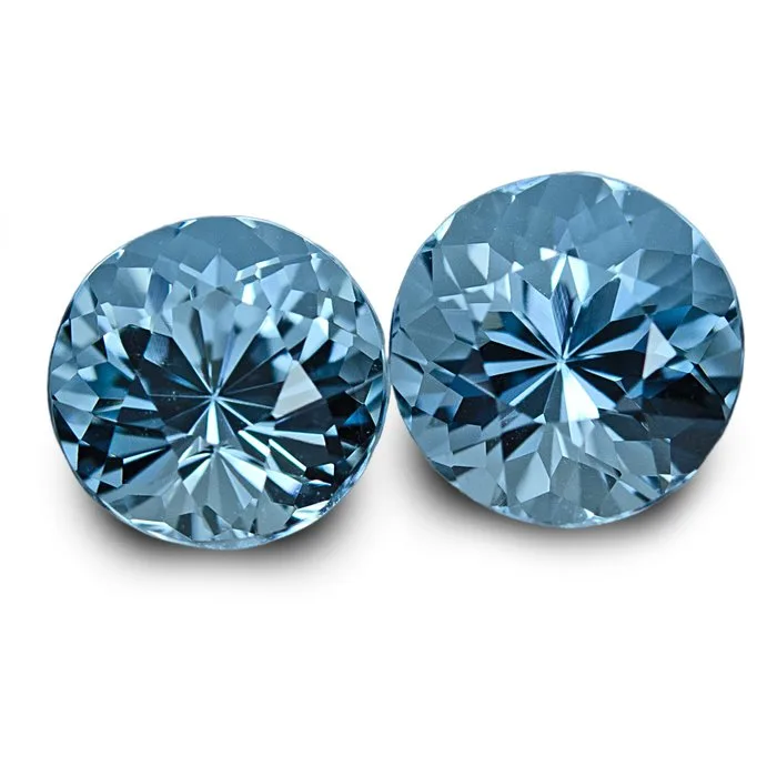 2 pcs Blue Aquamarine - 4.68 ct - International Gemological Institute (IGI)