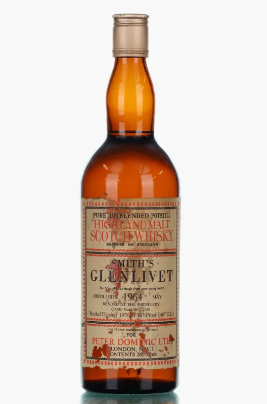 Smith's Glenlivet 12 Year Old Highland Single Malt Scotch Whisky - Distilled 1964 / Bottled 1976 (75cl, 40%)