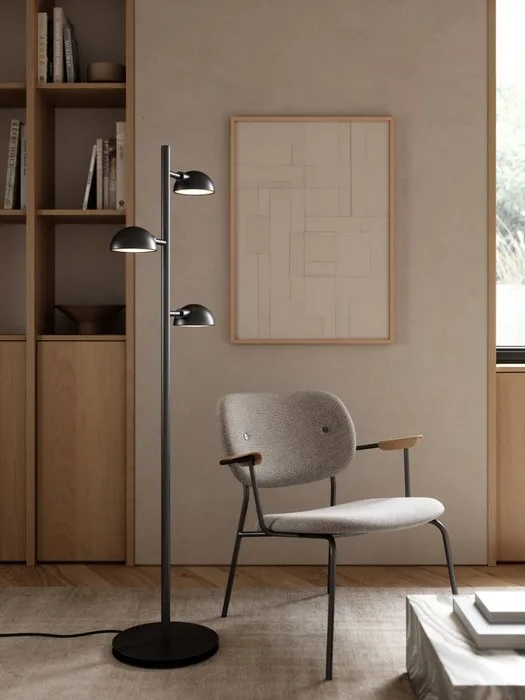 Nordlux - Bønnelycke MDD - Floor lamp - Nomi Floor Lamp - Black - Metal, Plastic