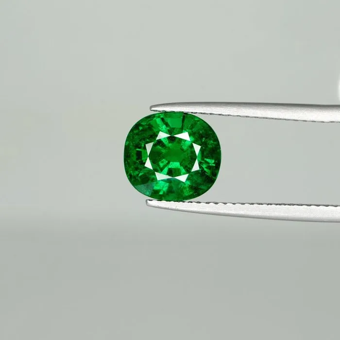 1 pcs Green Tsavorite - 4.16 ct - Gemological Institute of America (GIA)