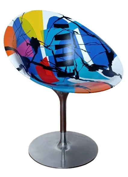Kartell - Anne KIESECOMS / Philippe Starck - Armchair - Eros - Polycarbonate, Aluminium