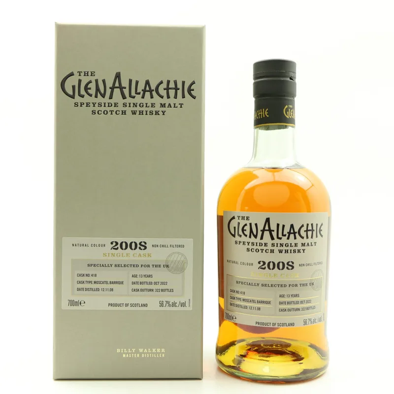 Glenallachie – 2008 13 Year Old Single Cask #418 For The UK (70cl, 56.7%)