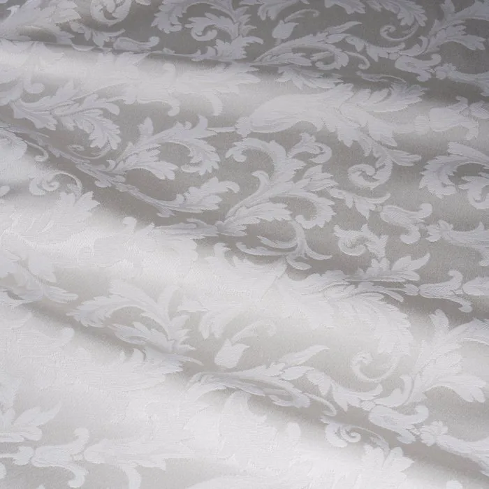 GCFabrics – Ivory White Damask Upholstery Fabric with Classic Ramage – Inspiration - Upholstery fabric - 300 cm - 330 cm