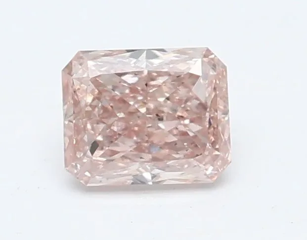 1 pcs Diamond (Natural coloured) - 0.31 ct - Rectangle - Fancy Orangy, Brownish Pink - SI1 - Gemological Institute of America (GIA)