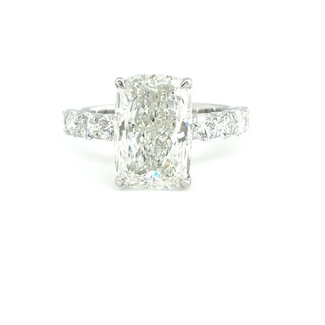 Ring - 14 kt. White gold - 6.50ct. tw. Diamond (Lab-grown) - Diamond