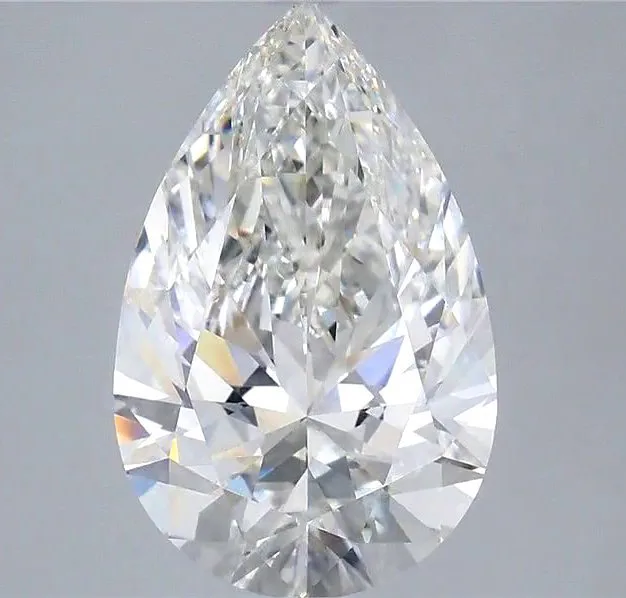 1 pcs Diamond (Lab-grown) - 5.25 ct - Pear - F - VVS2 - International Gemological Institute (IGI)