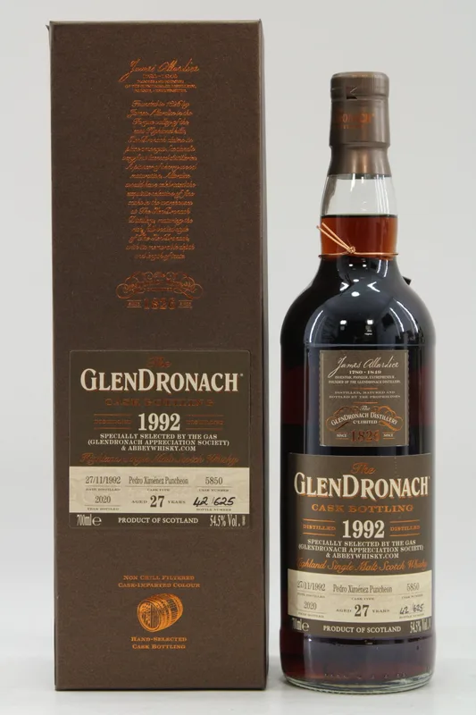 Glendronach – 27 Years Old - 1992 - Single PX Cask #5850 - G.A.S