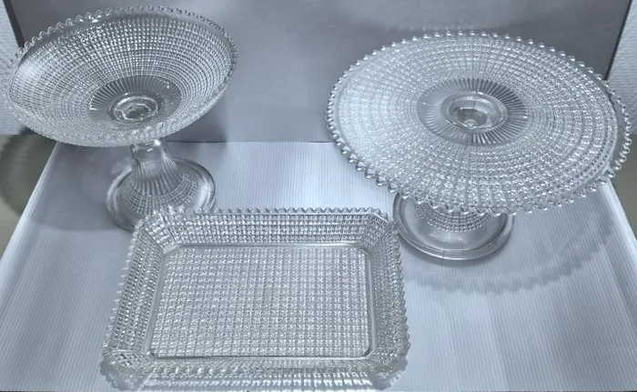 Val Saint Lambert - Charles Graffart & René Delvenne - Platter (3) - Glass - Hamburg