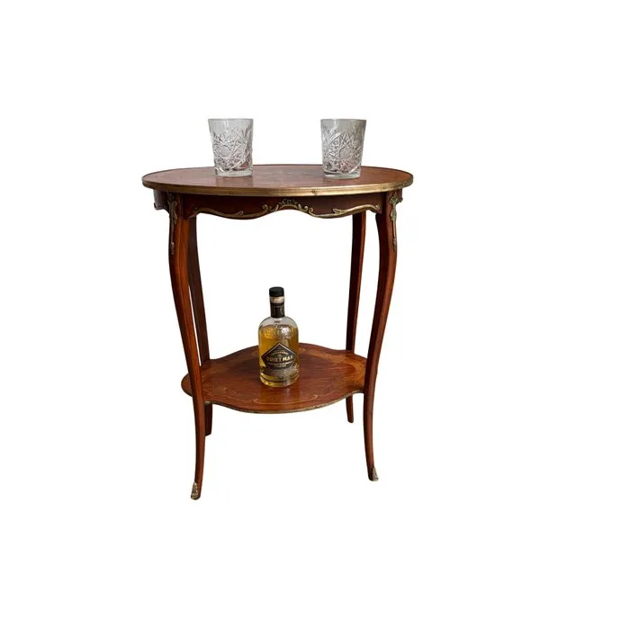 Side table - different tropical wood species