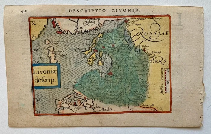 Estonia - Latvia; P. Bertius - Livoniae descrip. - 1601-1620