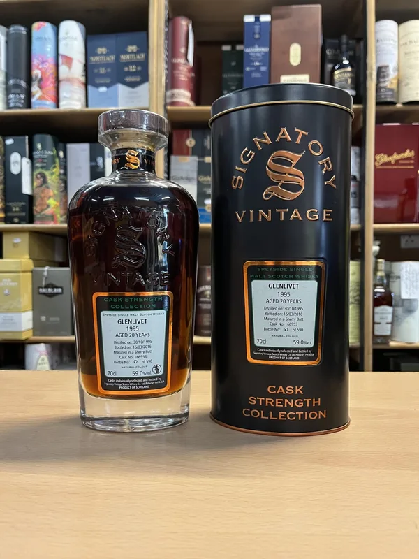 Glenlivet – 1995 20 Year Old Single Sherry Butt #166953 Signatory Cask Strength (70cl, 59%)