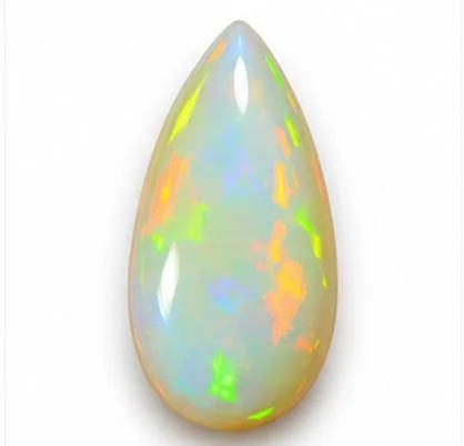 1 pcs White Opal - 68.29 ct - International Colored Gemstone Association (ICA GemLab) - Multi Colours Play