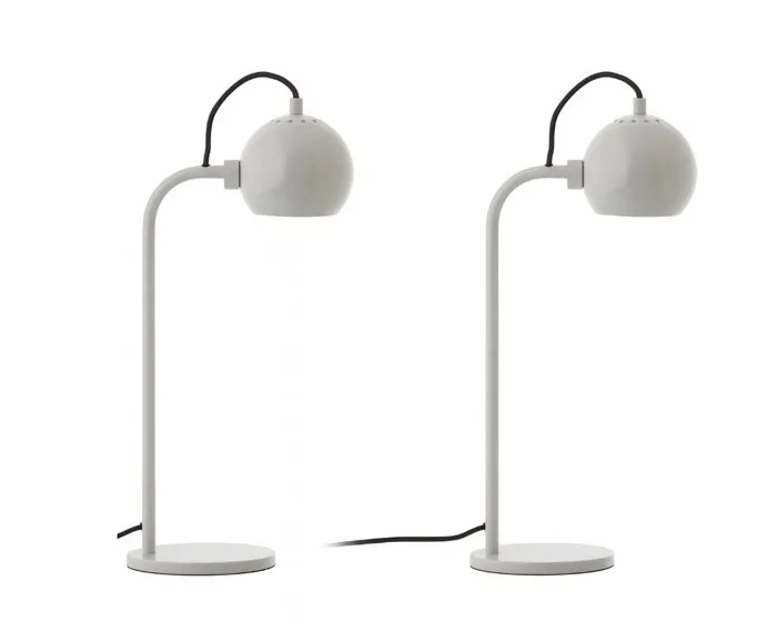 Frandsen - Benny Frandsen - Table lamp (2) - Ball Table - Glossy Pale Grey - Metal - 2 Items