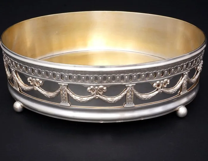 Centrepiece (2) - French 1st Standard (.950) Sterling Silver & Silver-Plated Jardinière - Léon Lapar (Paris, 1878–1897 -.950 silver
