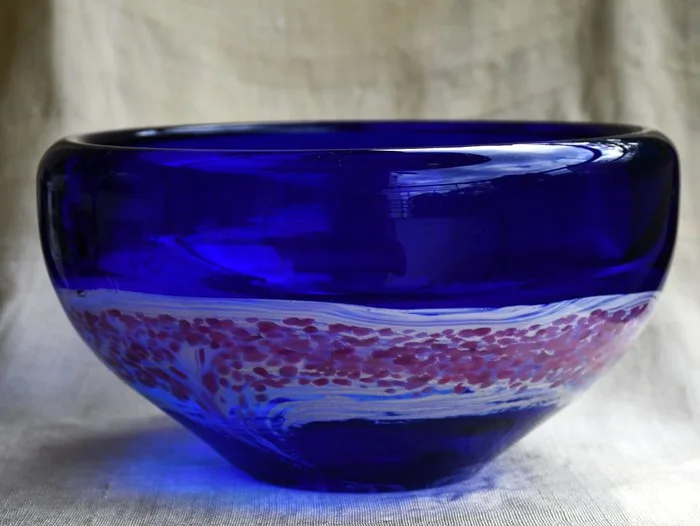Škrdlovice - Ladislav Paleček - Bowl - Pattern number 7632/20 - Stained glass - (3 kg.)