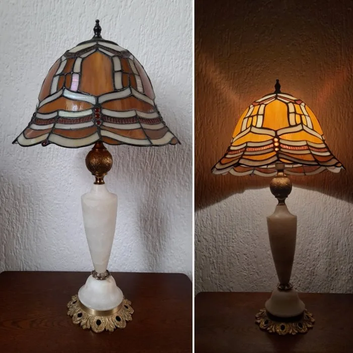 Lamp - Marble - Alabaster marble lamp wit