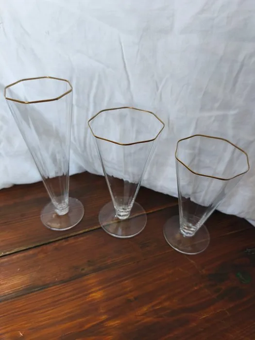 Carlo Moretti - Drinking set (36) - Murano glass - Signed with gold borders