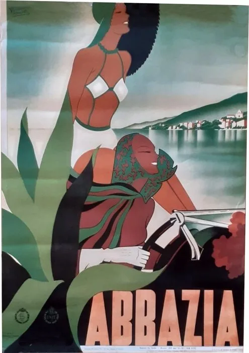 Filippo Romoli - Manifesto Abbazia- Italy ( currently Croacia's Opatija) - comissioned by Enit
