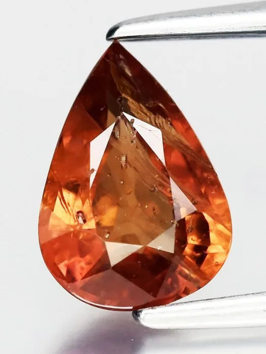 1 pcs Orange, Pink Sapphire - 1.30 ct - Antwerp Laboratory for Gemstone Testing (ALGT)