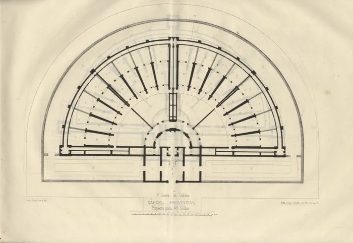 La Sagra, D. Ramon de - Atlas carcelario o coleccion de laminas de las principales carceles de Europa y de America,.... - 1843