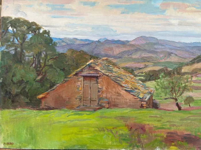 Juliette Émilie Debes (1889-1979) - Cabanon dans les bois (vendu