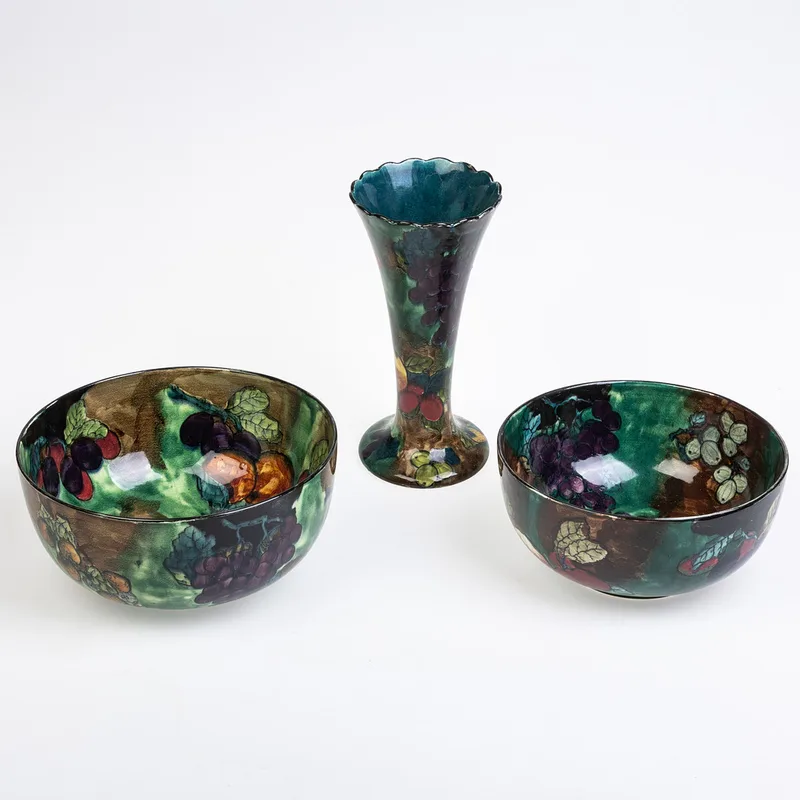 Three Titian Ware Items