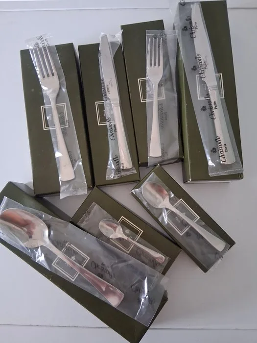 Christofle - Cutlery set for 6 (42) - Valois - Steel