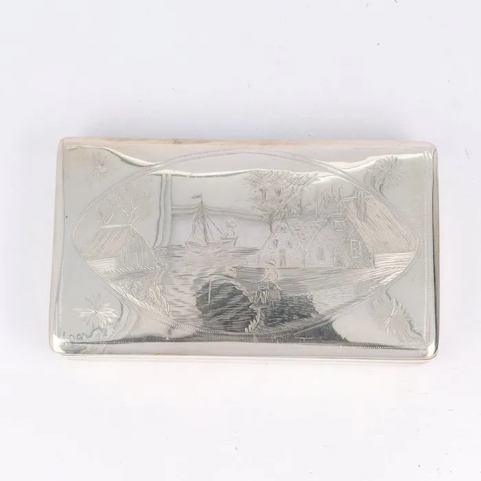 Jan Kuijlenburg (Schoonhoven 1840) - Tobacco box -.833 silver