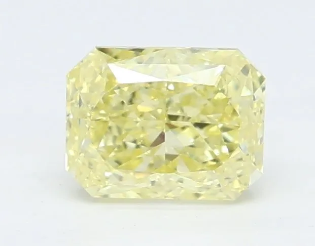 1 pcs Diamond (Natural coloured) - 0.50 ct - Radiant - Fancy intense Yellow - VVS1 - Gemological Institute of America (GIA)