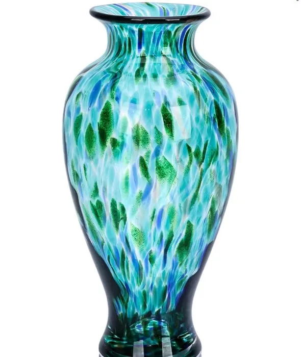Vase - Hand-blown glass. - 30 cm