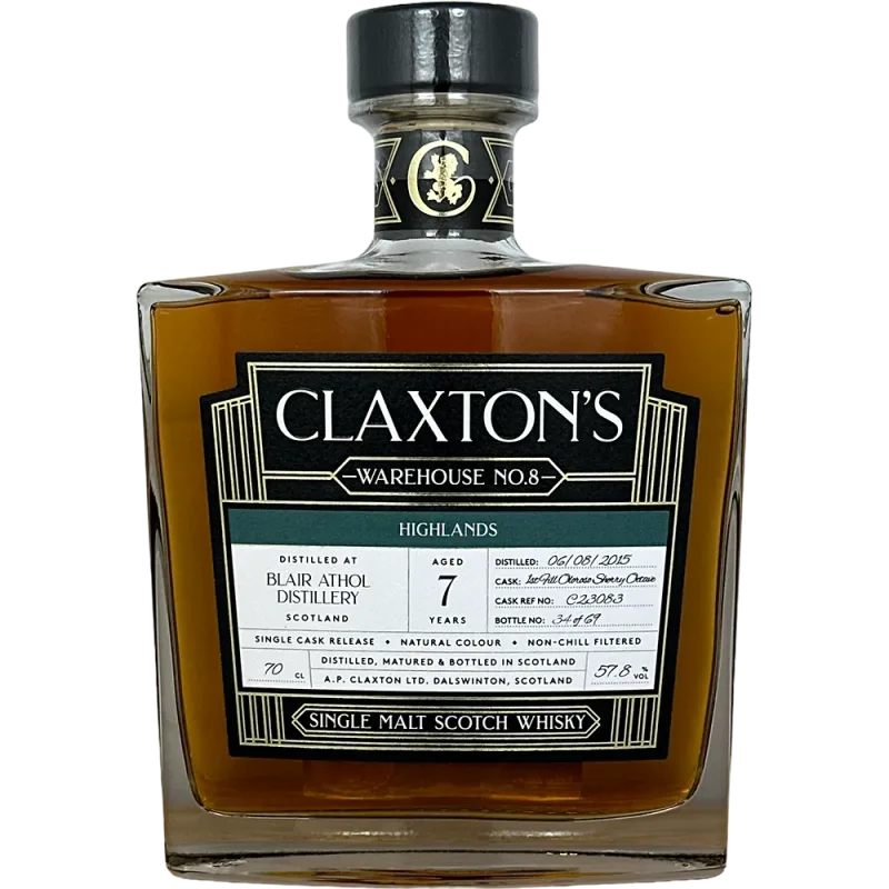 Blair Athol – 7 Year Old Warehouse #8 (Claxton's) (70cl, 57.8%)