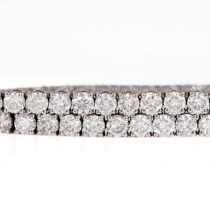 Bracelet - 14 kt. White gold - 7.19ct. tw. Diamond (Natural) - GCI