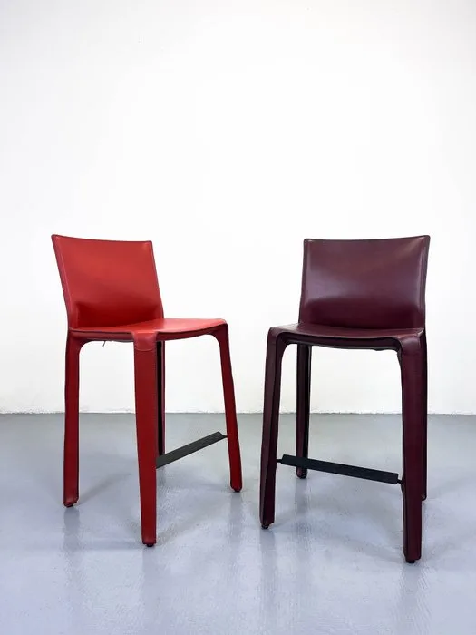Cassina - Mario Bellini - Stool (2) - Cab 410 - Leather, Steel