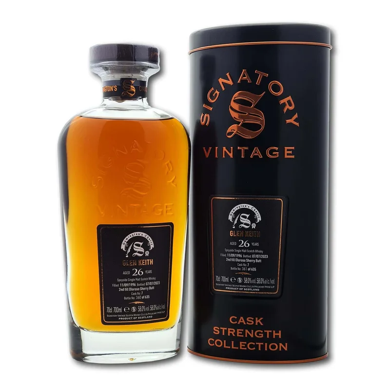 Glen Keith – 26 Year Old 1996/2025 Signatory Vintage Cask Strength, Symington's Choice Collection #7 (58%)