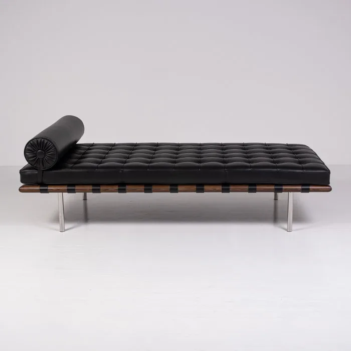 Knoll - Ludwig Mies van der Rohe - Daybed - Barcelona day bed - Steel, Leather, Wood