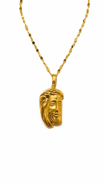 Necklace with pendant - 18 kt. Yellow gold - Volto Gesù Collection 1.5/1.6 g