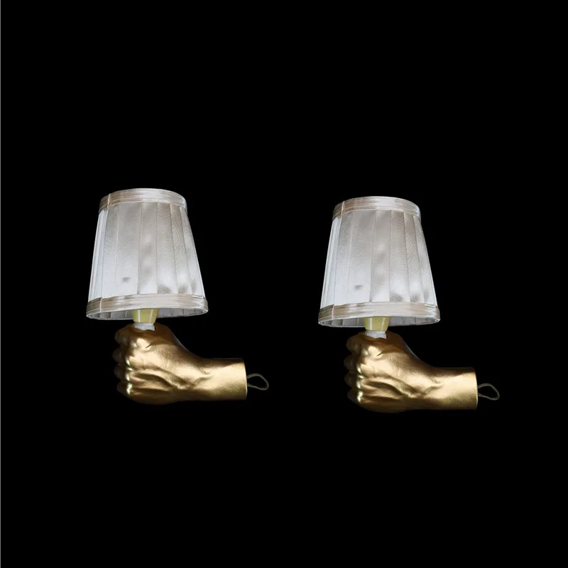 Pair of Unusual Hand Shaped Wall Lights