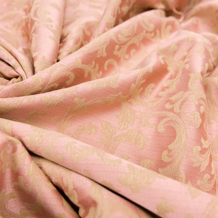 BA260 - Baroque Jacquard Fabric – Pink Background - Upholstery fabric - 270 cm - 280 cm