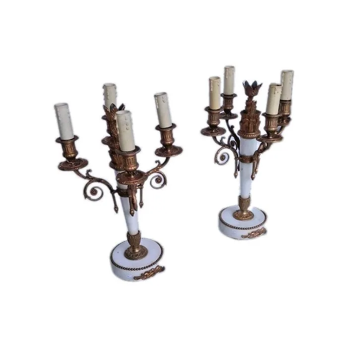 Centrepiece - Gilt bronze - large candelabras