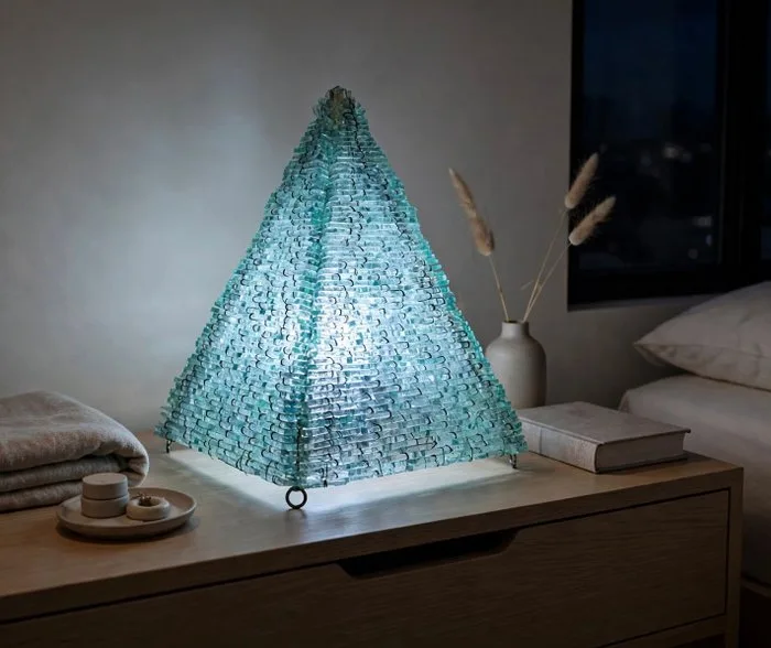 artigianale - Table lamp - Glass, Iron - Brutalist Tao Lamp