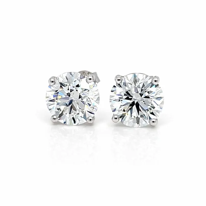 Earrings - 14 kt. White gold - 4.08ct. tw. Diamond (Lab-grown)