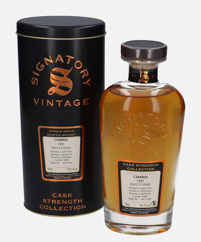 Cambus – 1991 22 Year Old Signatory Vintage Scotch Whisky Co. Cask Strength Collection