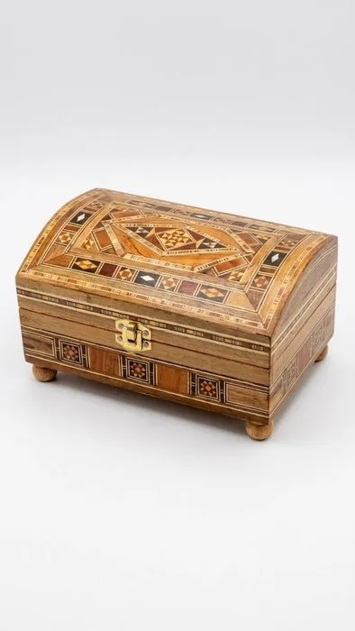 Boîte à bijoux en bois marqueté style Damas - Jewellery case