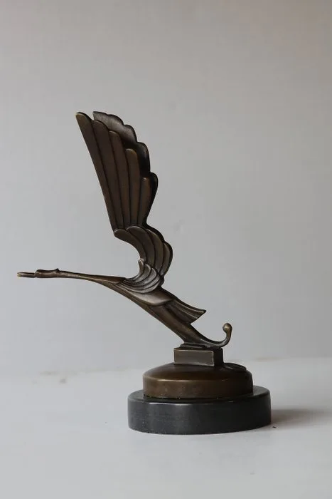 Car mascot (1) - Hispano Suiza - Reproductie van de 1920 Hispano Suiza ooievaar mascotte