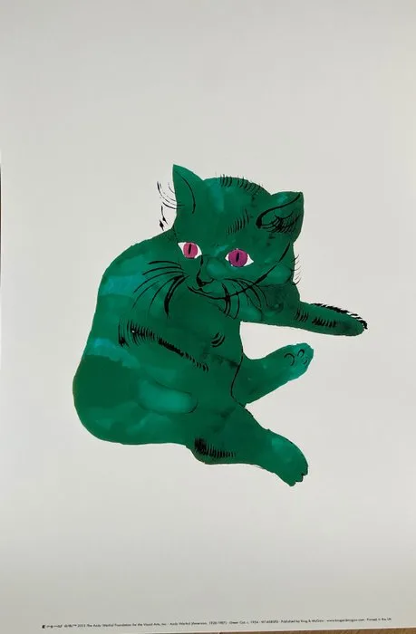 Andy Warhol (after) - (1928-1987), Green Cat, c. 1954, Copyright 2013 The Andy Warhol Foundation for the Visual Arts, Inc